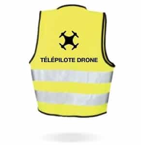 Gilet de sécurité fluo pour télépilotes - Flying Eye by Azur Drones